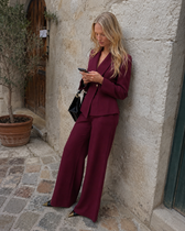 Long Sleeve Two Piece Blazer Pants Set
