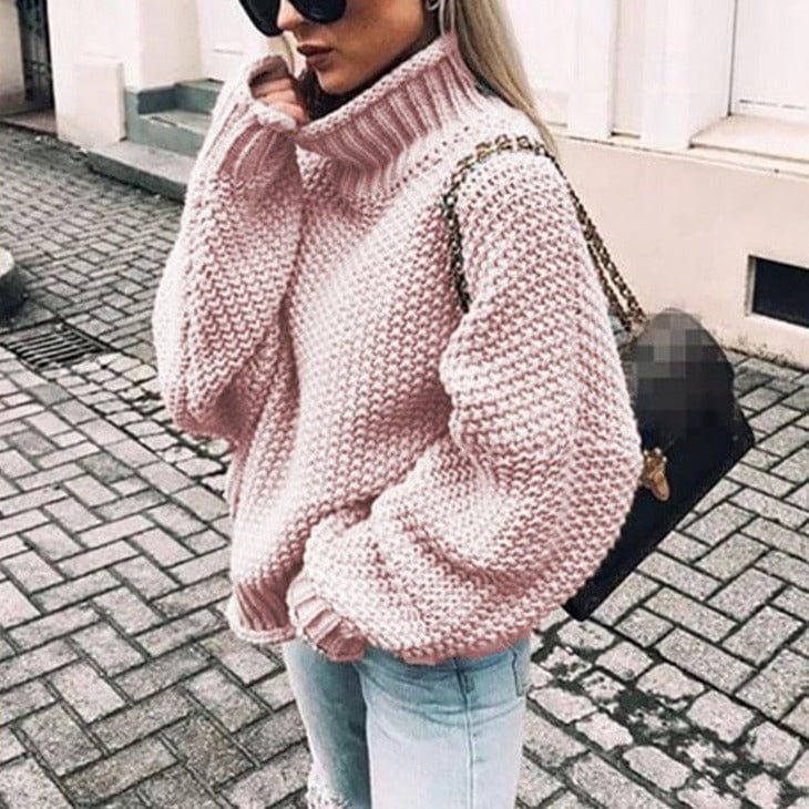 Chunky Knit Turtleneck Oversized Sweater