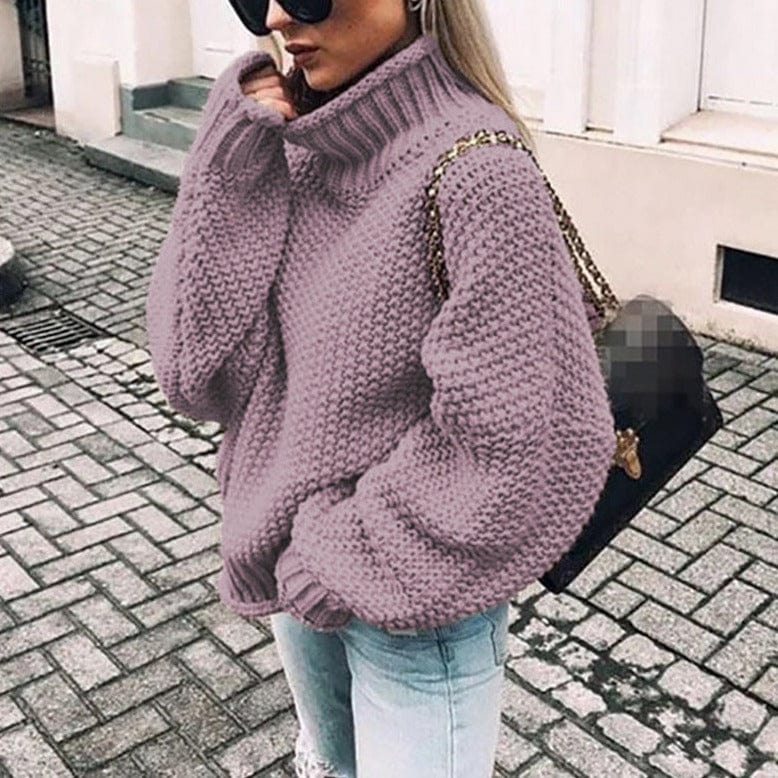 Chunky Knit Turtleneck Oversized Sweater