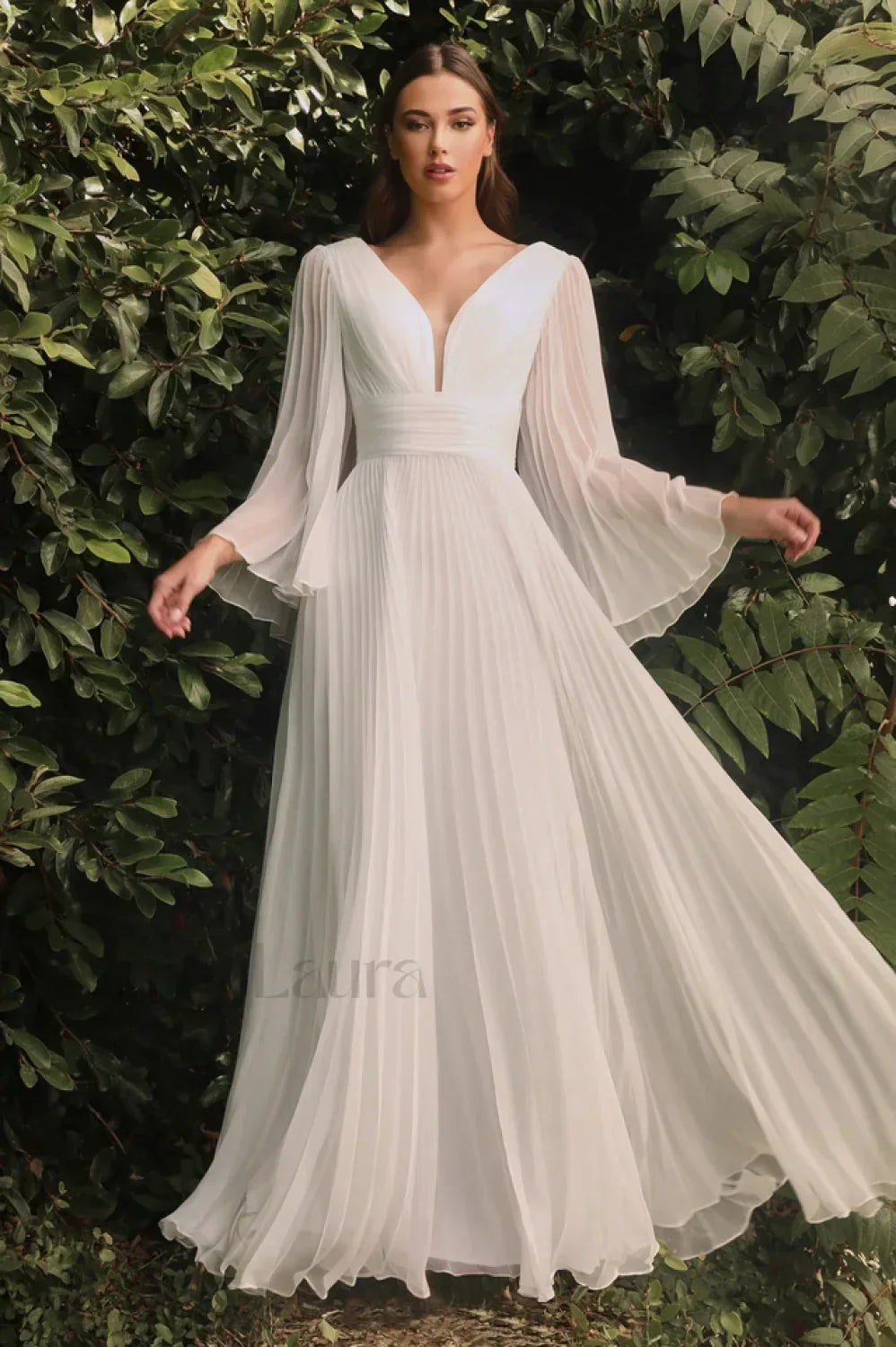 Cinderella Divine Stylish CD242 Maxi Dress S / Off White