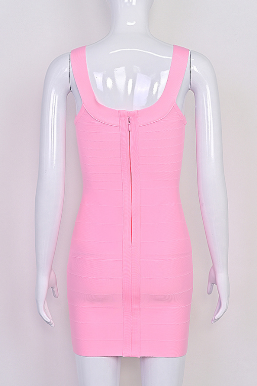 Cindy Bandage Mini Dress - Blush Pink