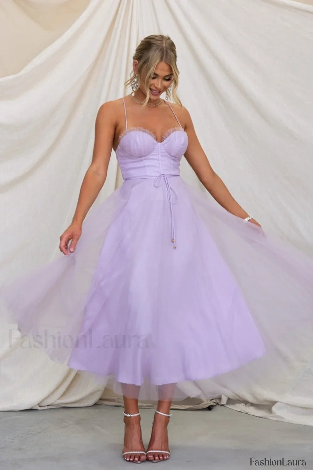 Cindy Tulle Stylish Midi Dress