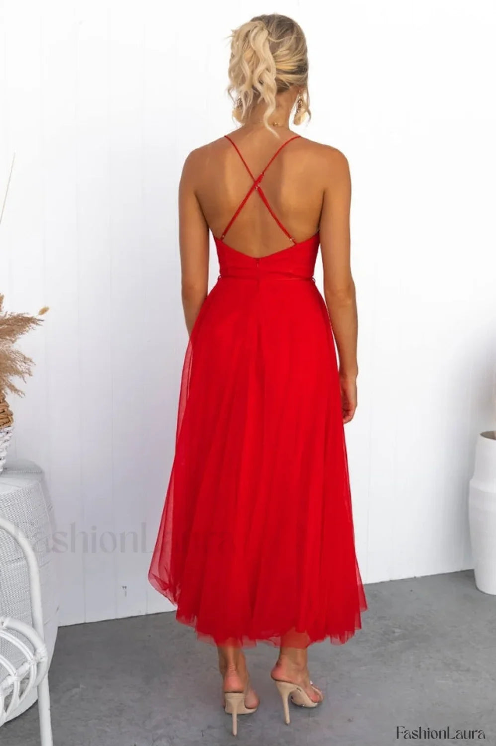 Cindy Tulle Stylish Midi Dress