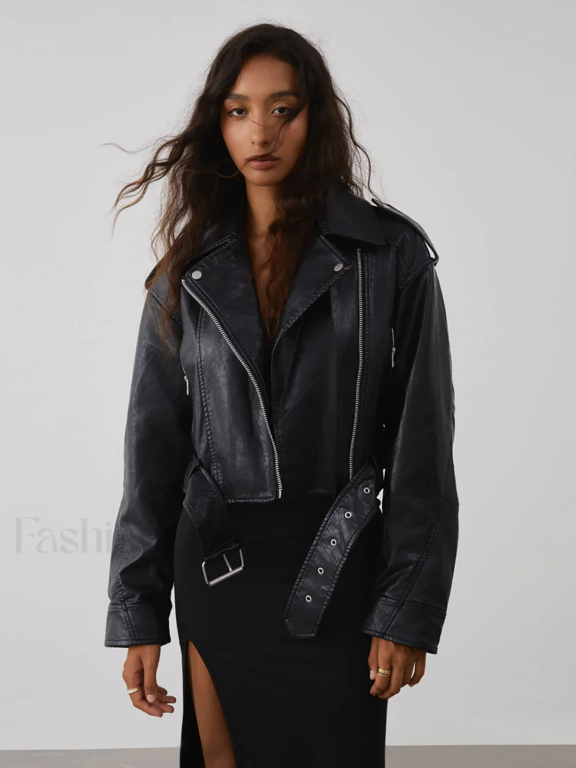 City Walk Graceful Faux Leather Jacket