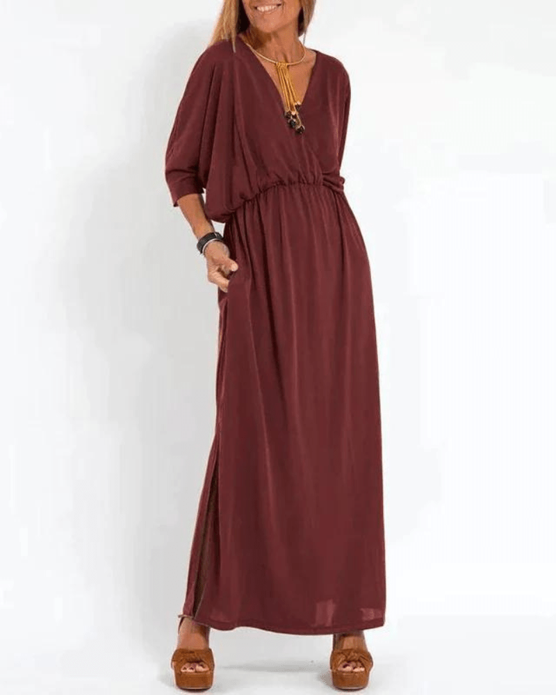 Azucena Elegant Vintage-maxi Dress for Women Romantic Soft Style