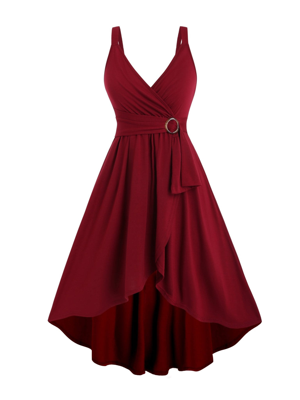 Ambar Chic Backless Wrap Dress for Women Elegant Evening Look - View 4