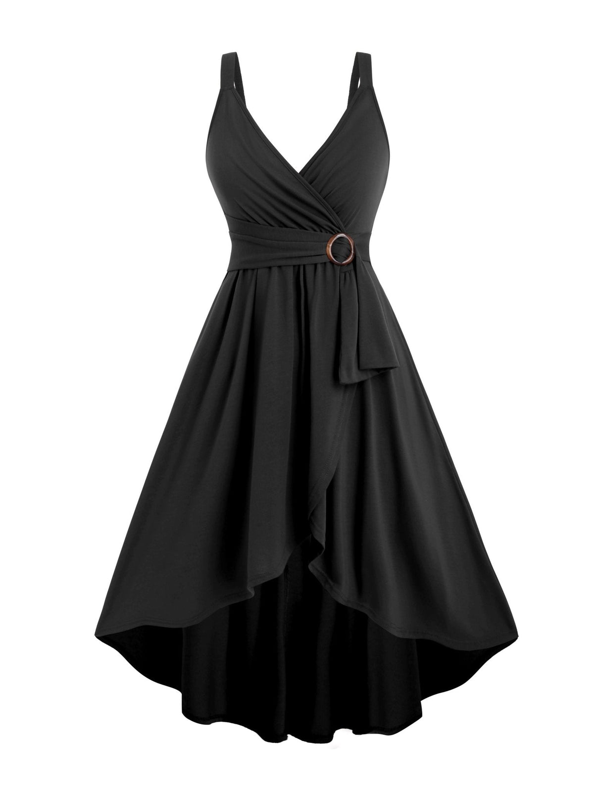 Ambar Chic Backless Wrap Dress for Women Elegant Evening Look - View 3