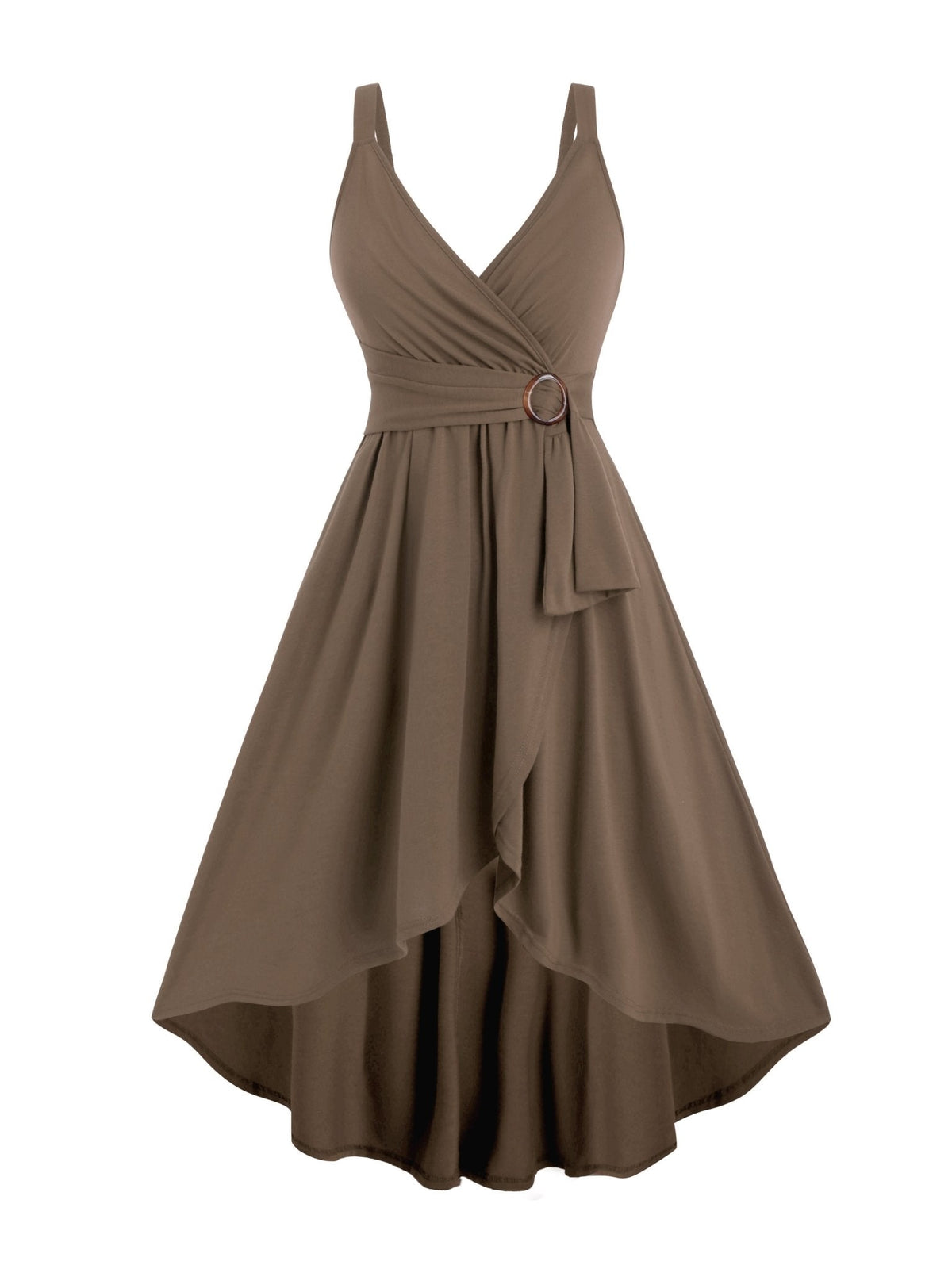 Ambar Chic Backless Wrap Dress for Women Elegant Evening Look - View 2
