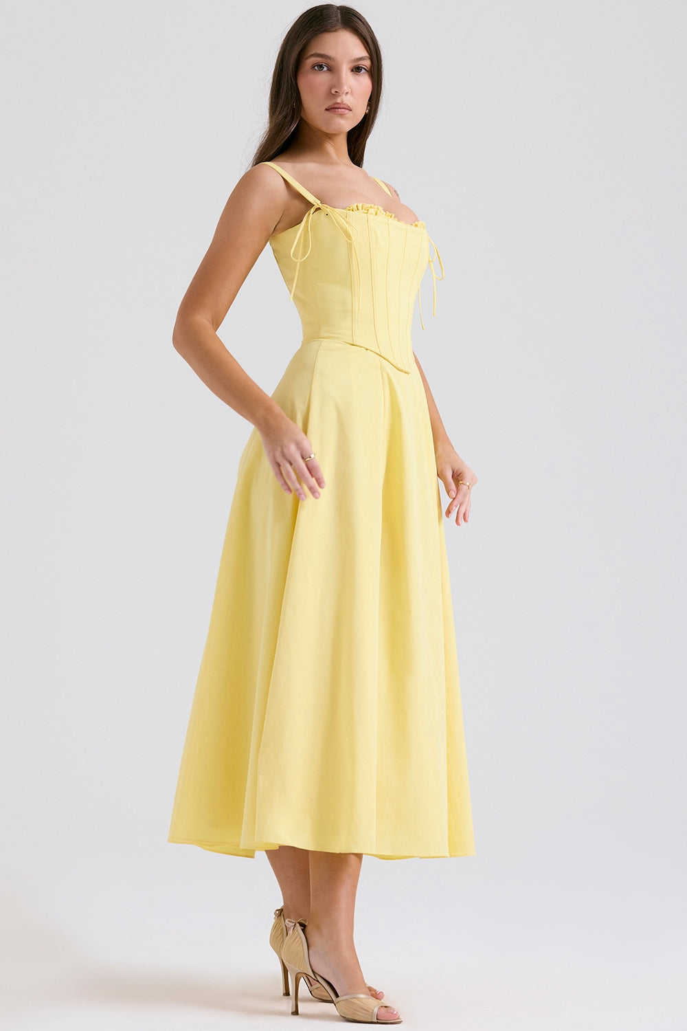 Timeless Allegra Midi Dress with Corset Everyday Luxe Edit