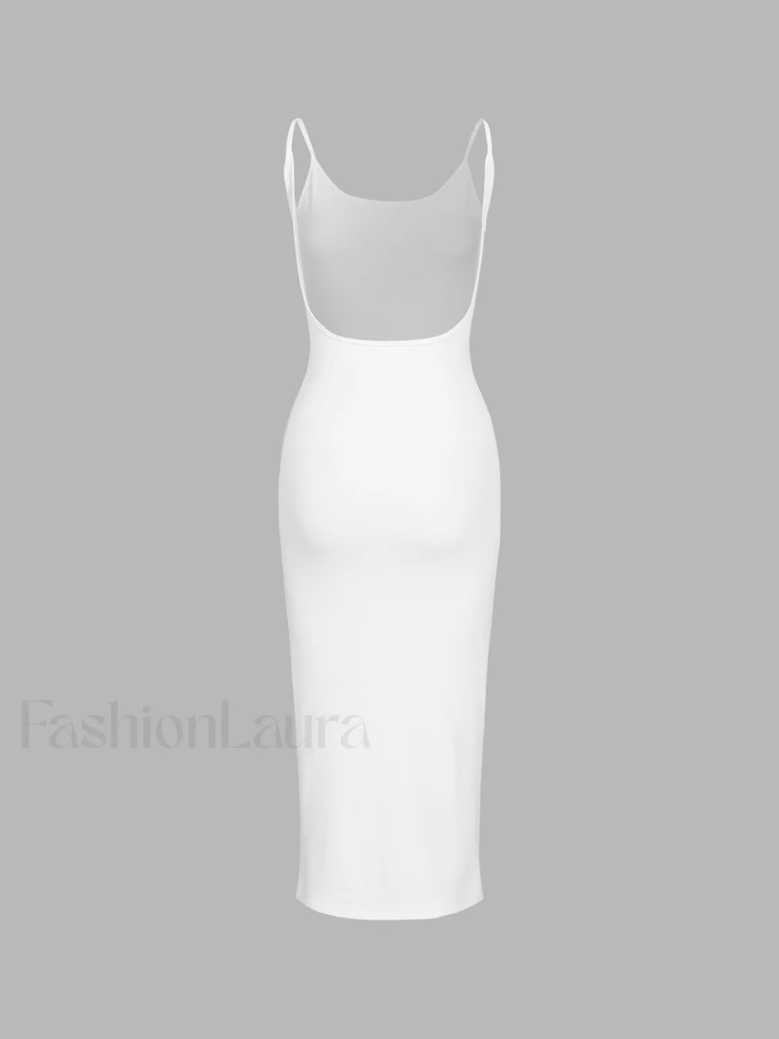 Classic Open Graceful Back Midi Dress