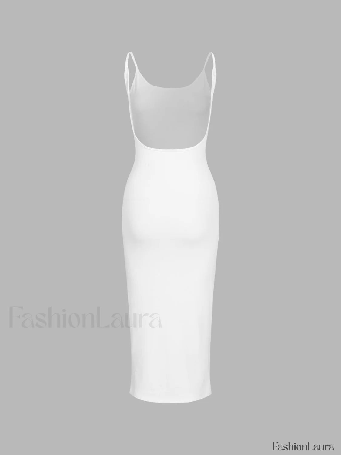 Classic Open Graceful Back Midi Dress