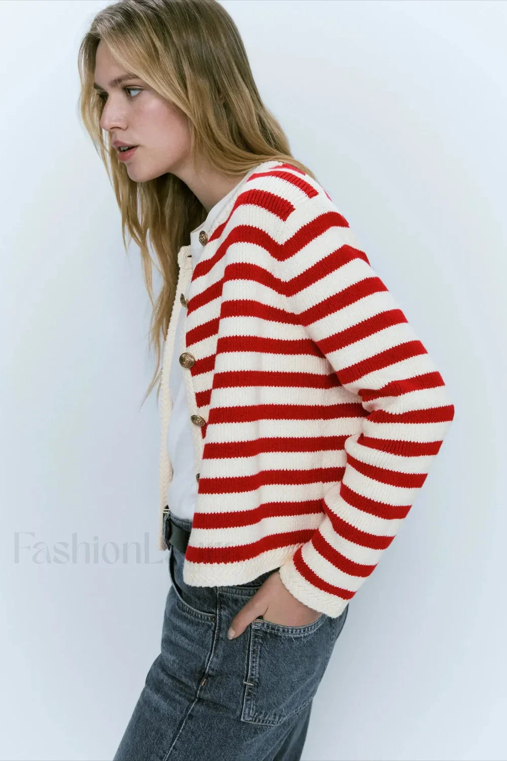 Classic Stripe Knit Cardigan