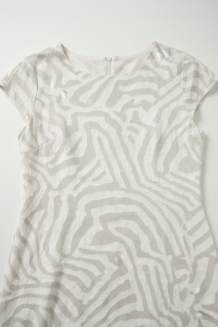 Animal Print Short Sleeve Pocket A-Line Midi Dress 18
