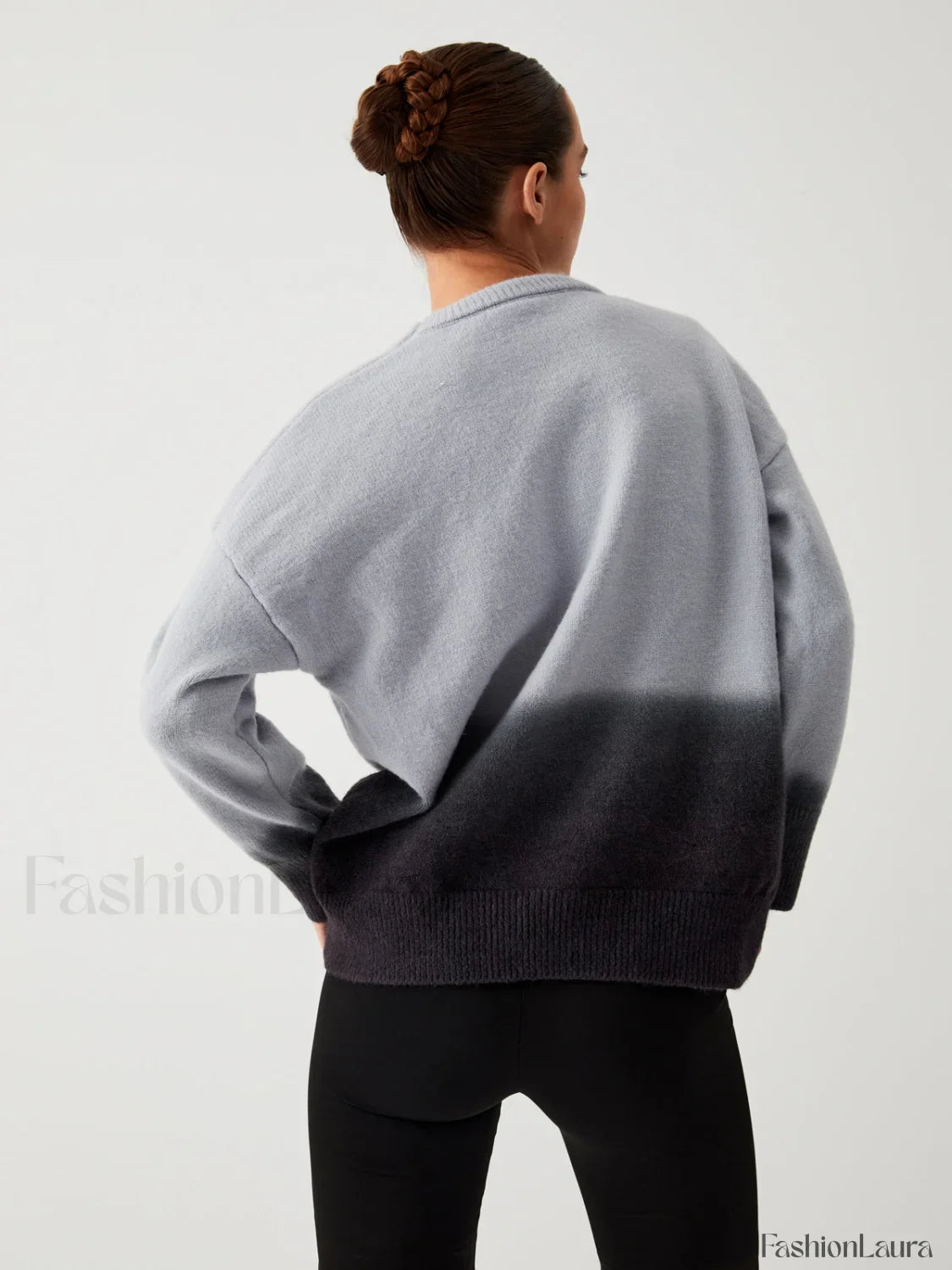 Cloud Nine Fuzzy Trendy Ombre Oversized Sweater