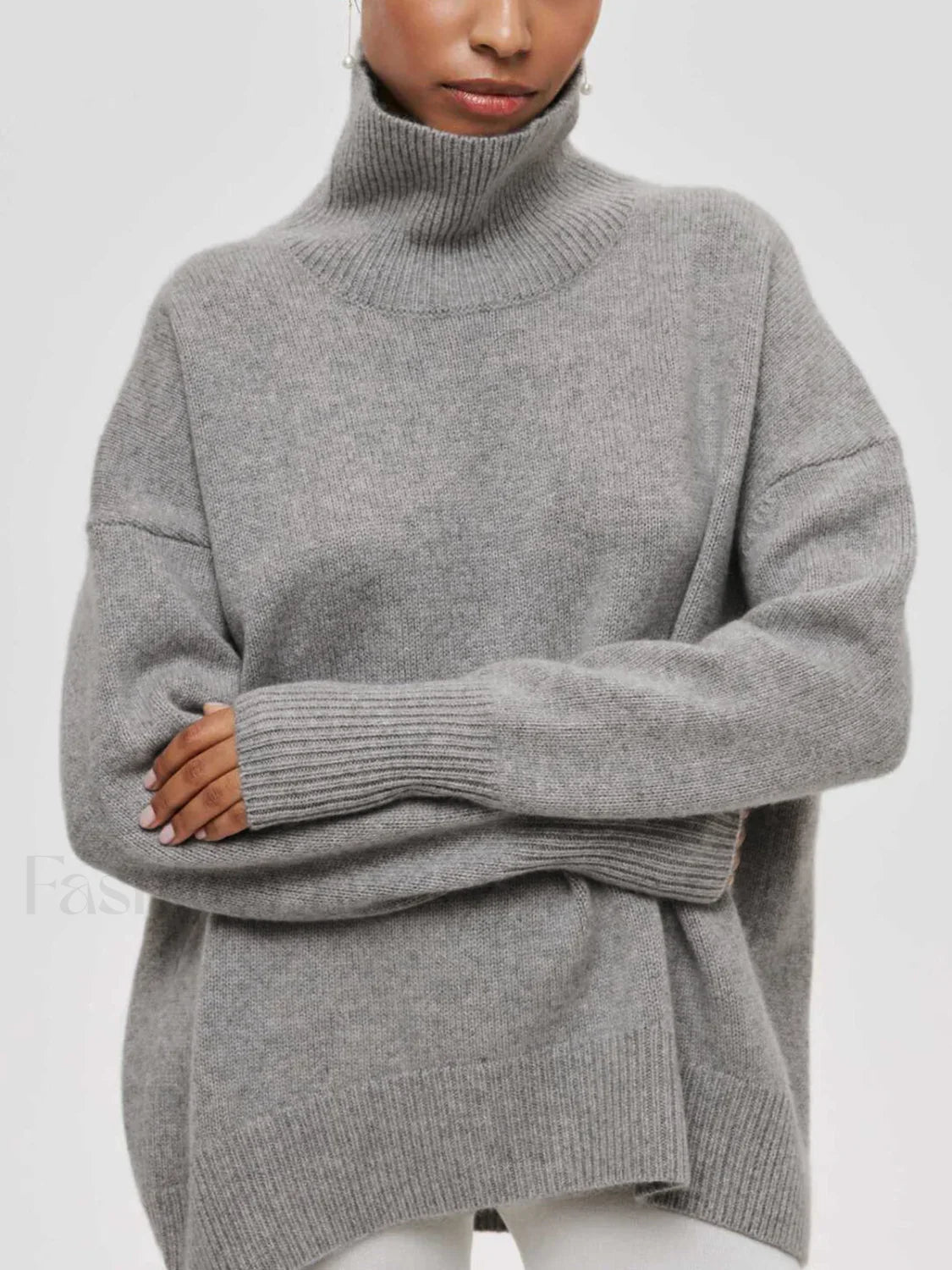 Cloudless Sky Turtleneck Oversized Sweater Grey / XS Sweaters