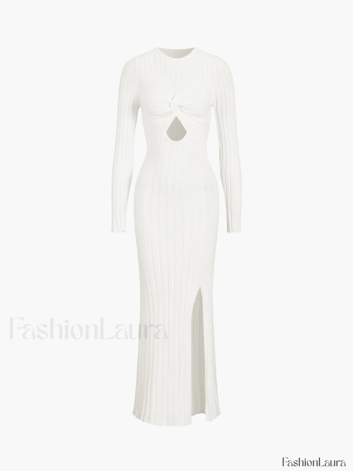 Coastal Allure Knotted Trendy Long Sweater Dress