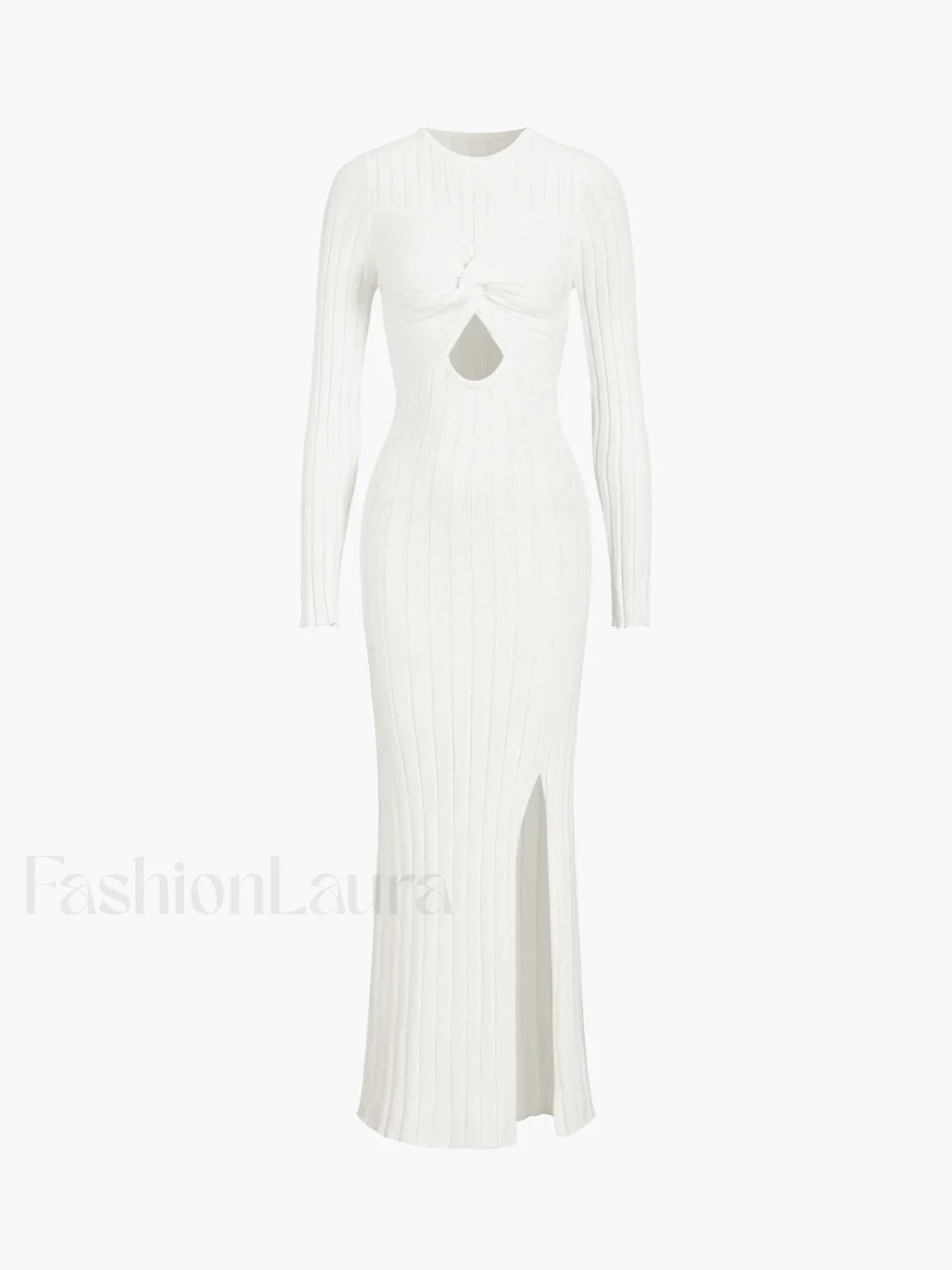 Coastal Allure Knotted Trendy Long Sweater Dress