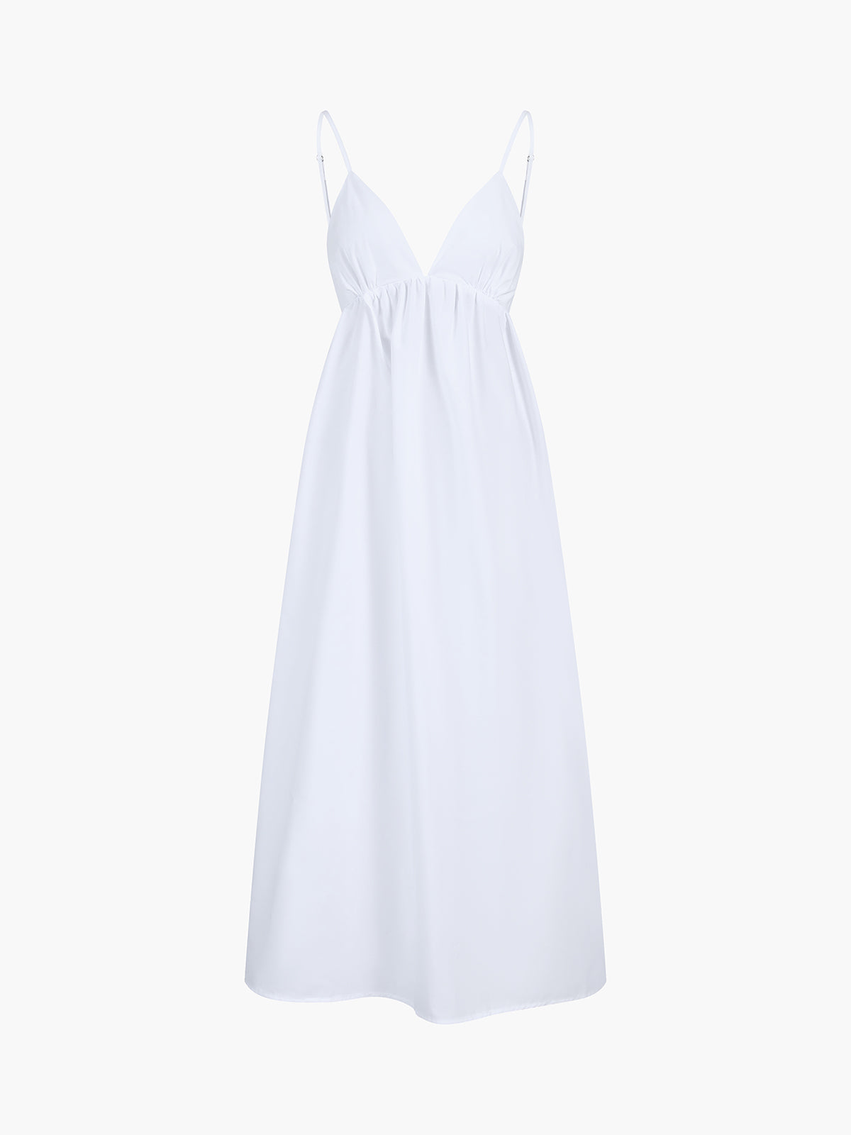 Backless Spaghetti Strap A-Line Maxi Dress 5