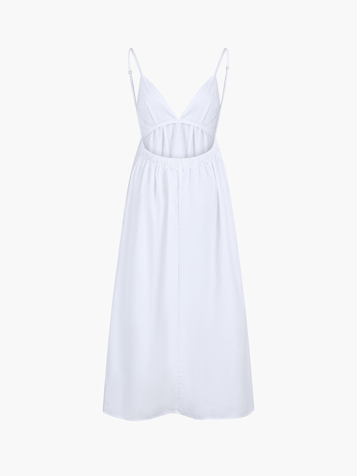 Backless Spaghetti Strap A-Line Maxi Dress 6
