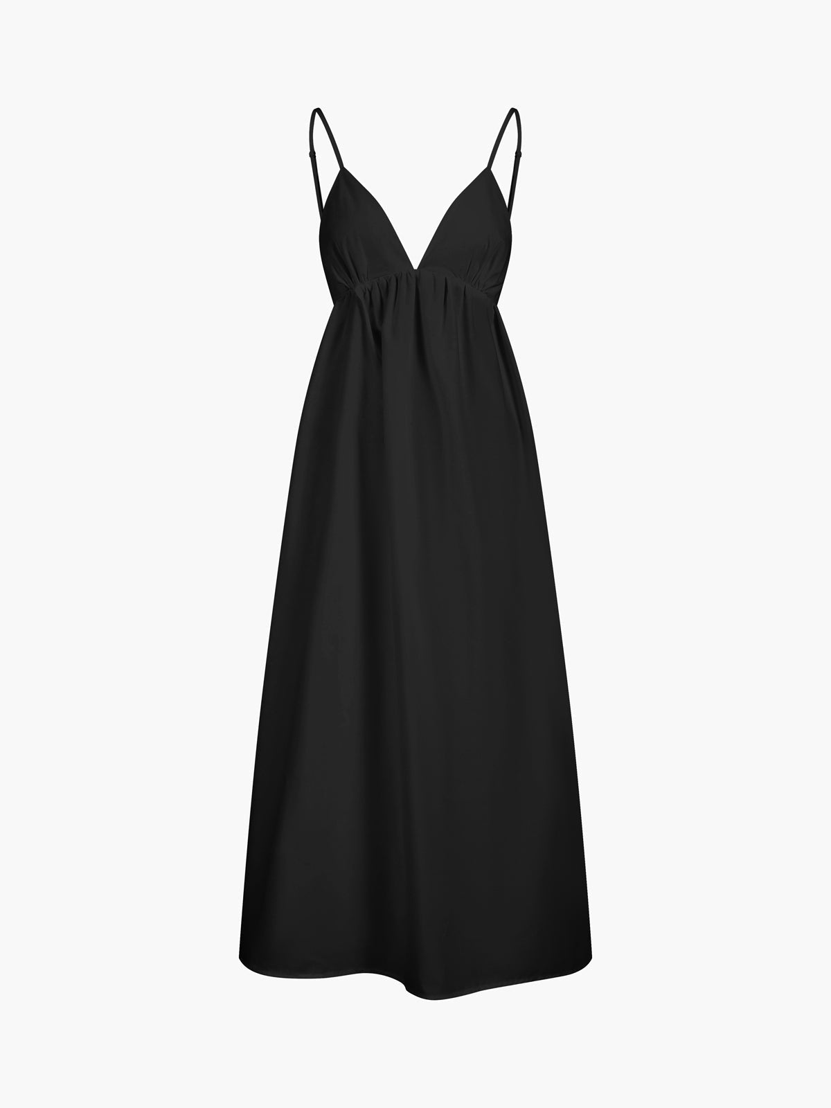 Backless Spaghetti Strap A-Line Maxi Dress 8