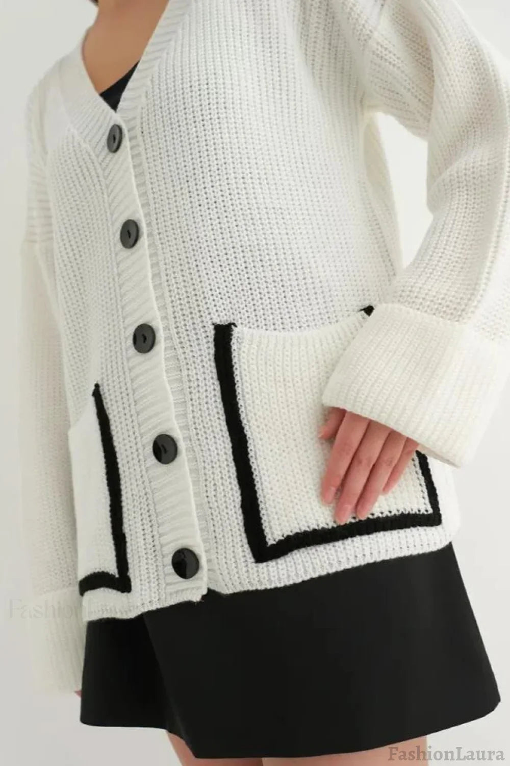 Color Block Pocket Cardigan