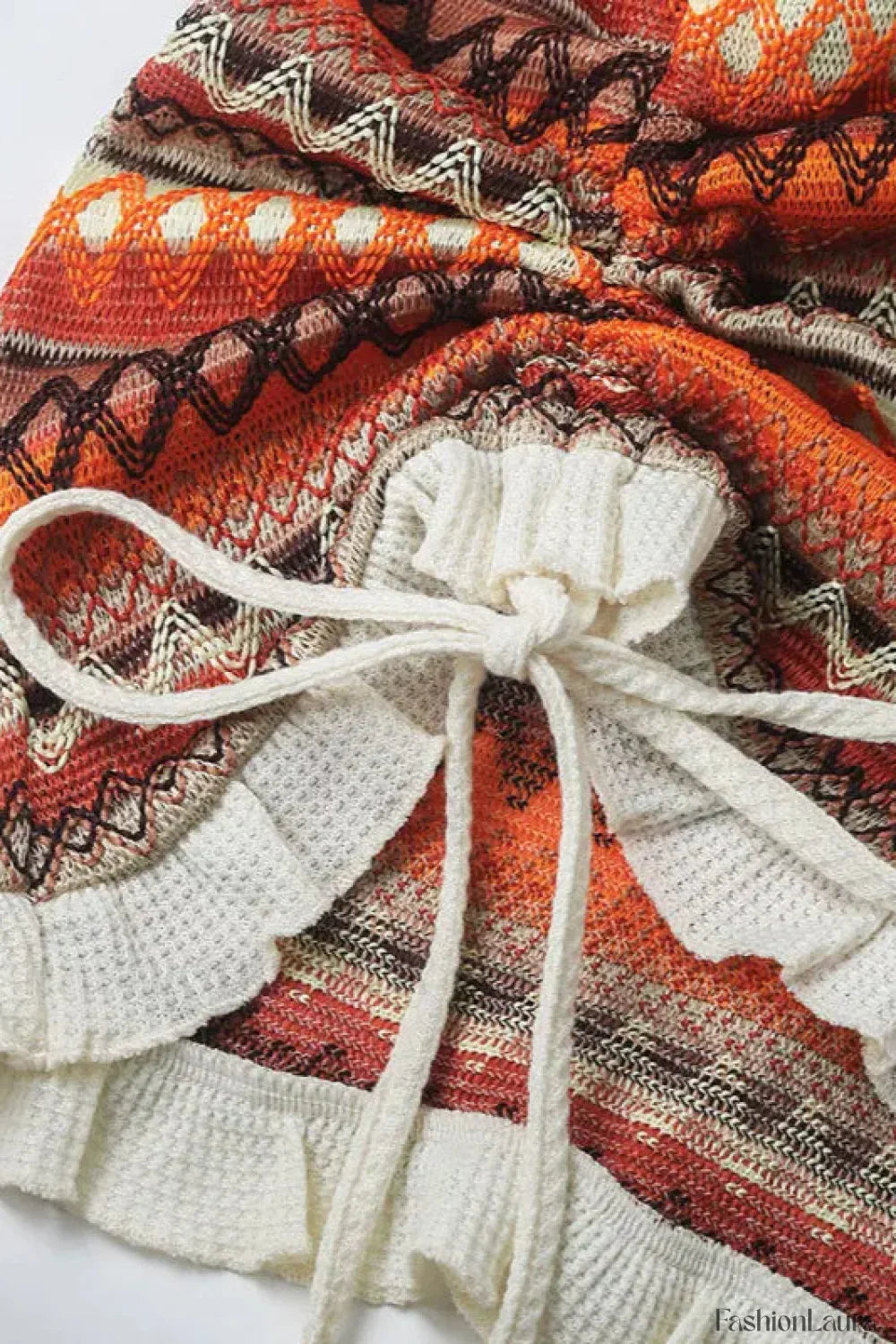 Colorful Strappy Knit Boho Dress