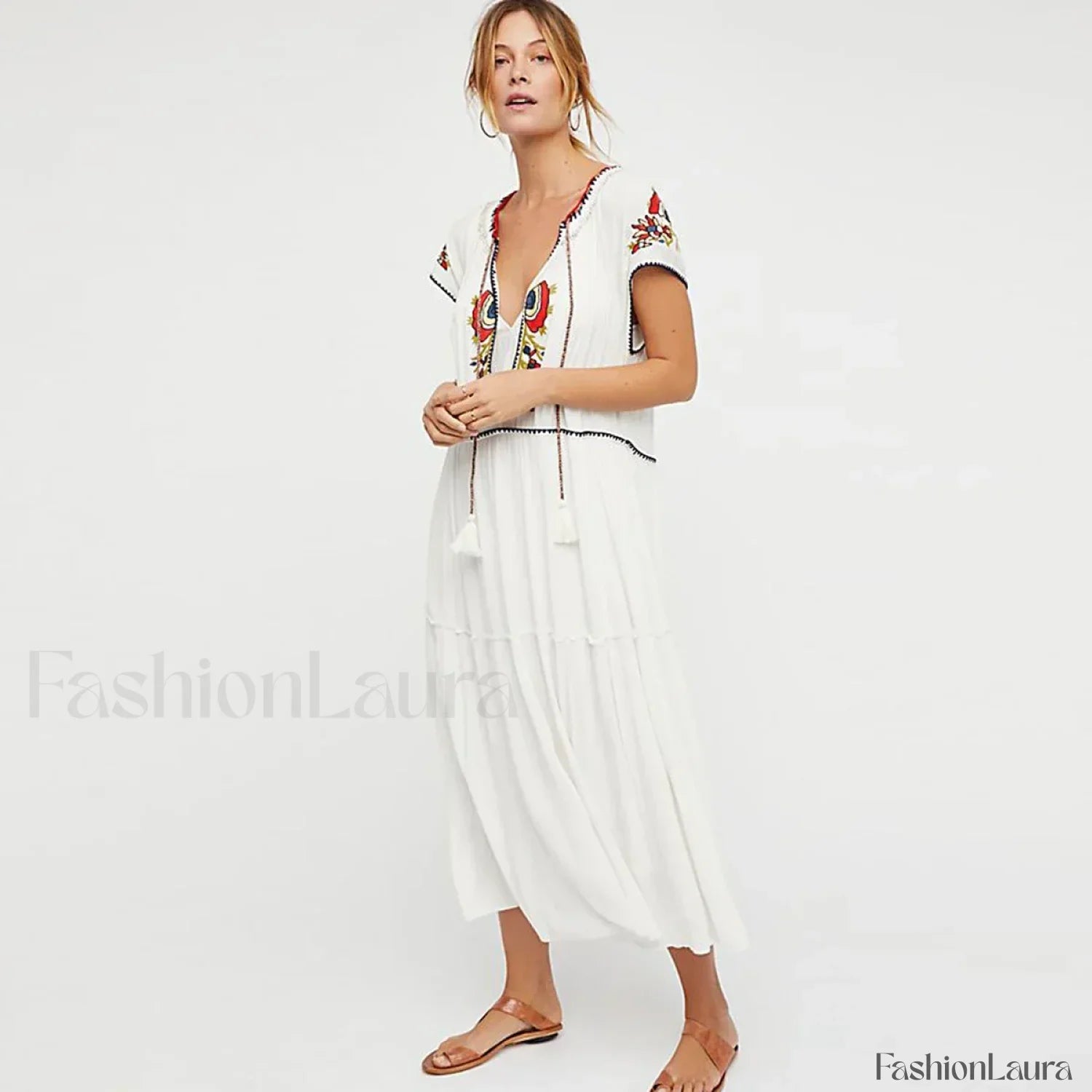 Colorful Tassel Short Boho Dress