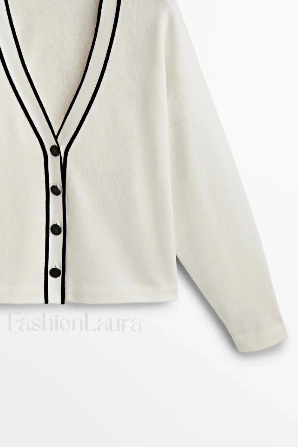 Contrast Knit College Cardigan