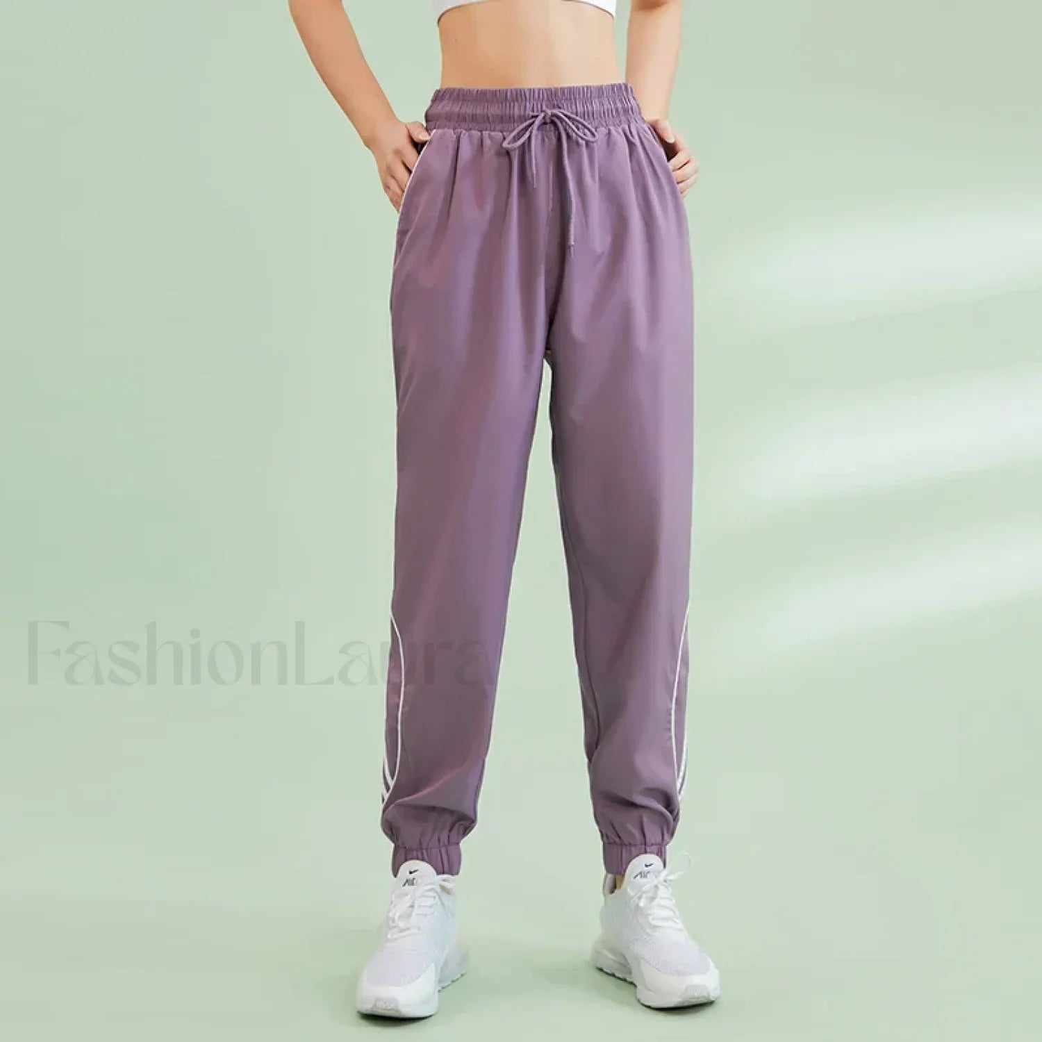 Contrasting Colors Side Pocket Sweatpants