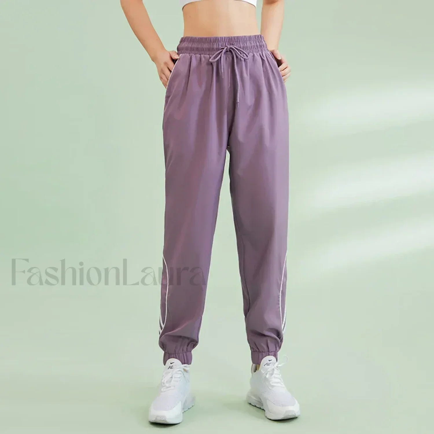Contrasting Colors Side Pocket Sweatpants