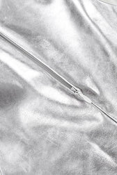 High Neck Sleeveless Metallic Shift Mini Dress 10