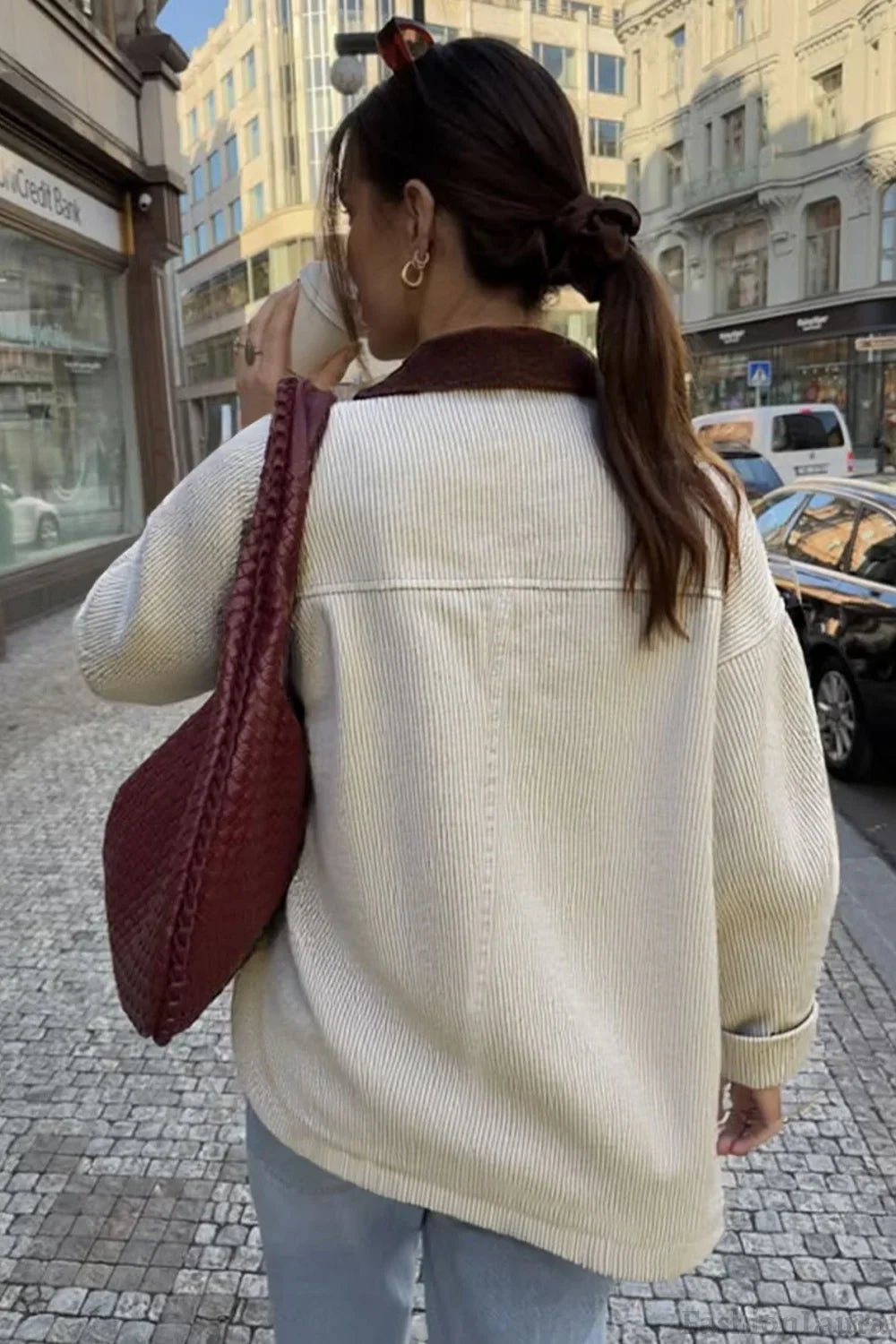 Corduroy Notch Lapel Jacket