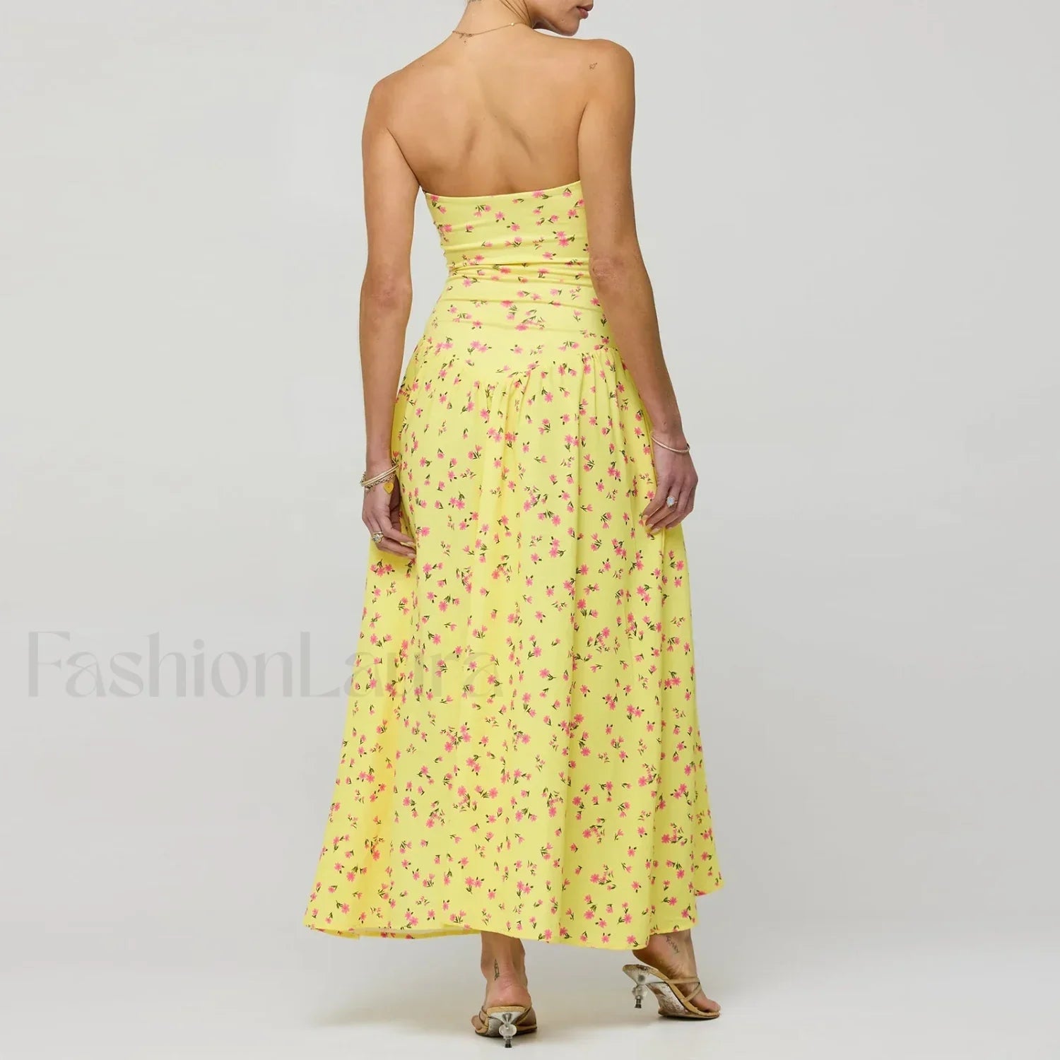 Corset Ruffle Midi Dress