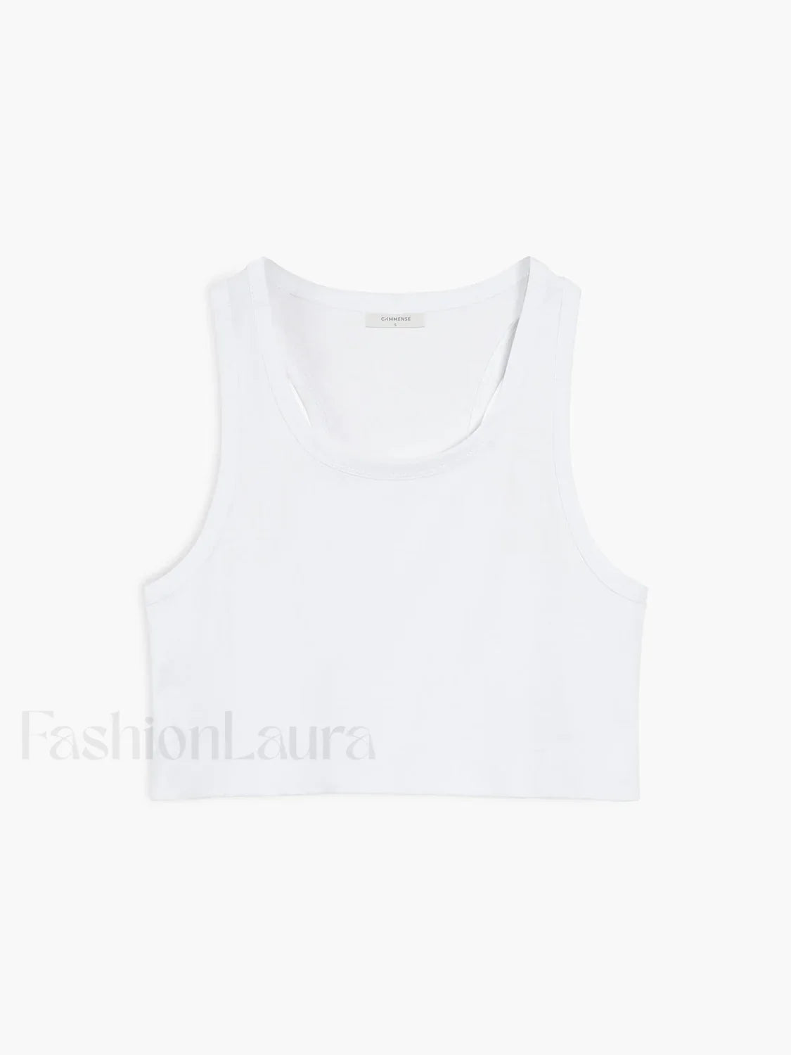 Cotton Blends Graceful Cropped Tank Top