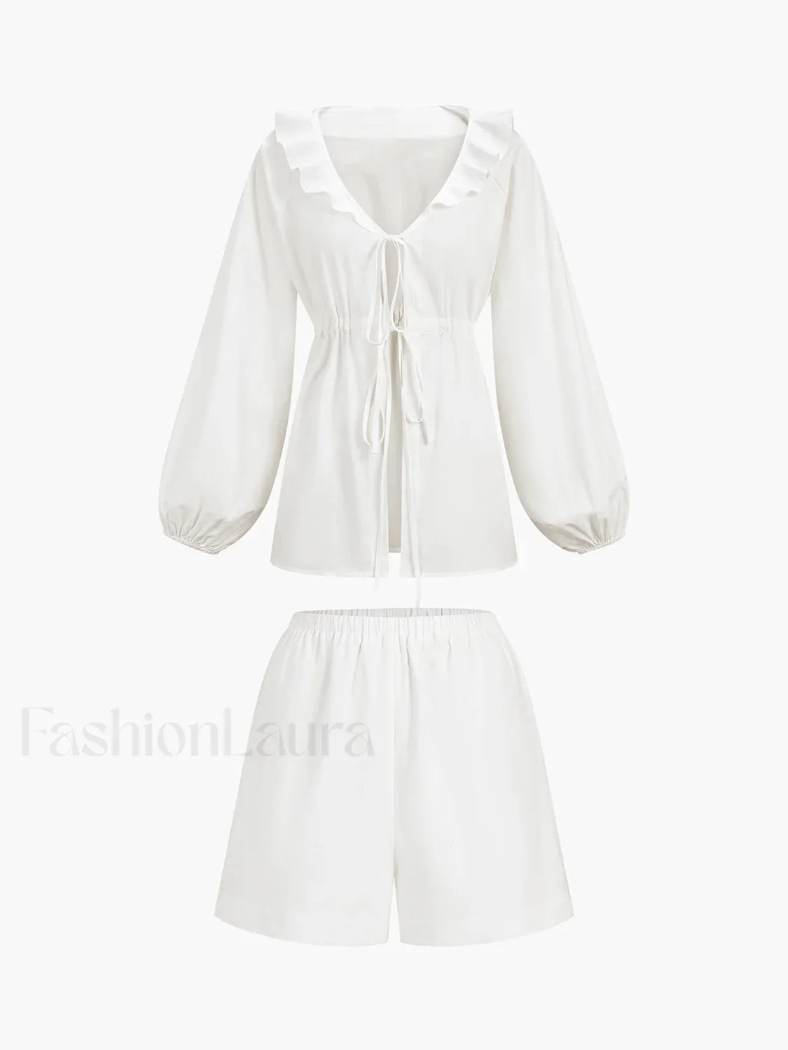 Cotton & Linen Cowgirl Melody Two Piece Shorts Set