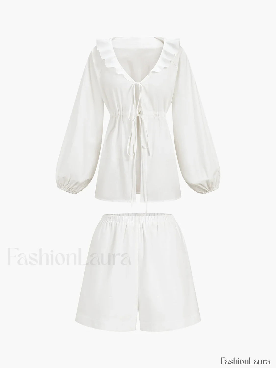 Cotton & Linen Cowgirl Melody Two Piece Shorts Set