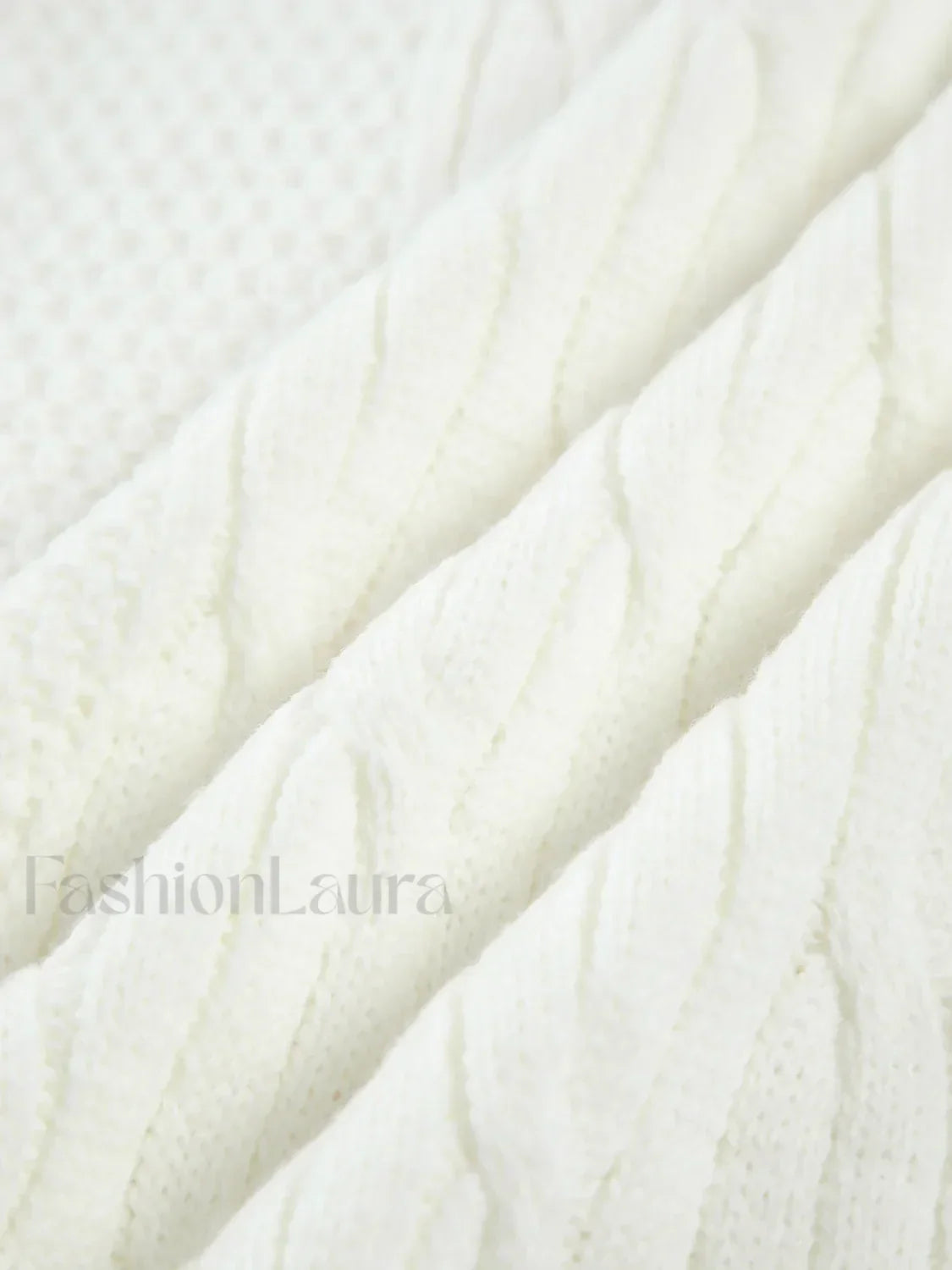 Cream Cable Graceful Knit Sweater Vest