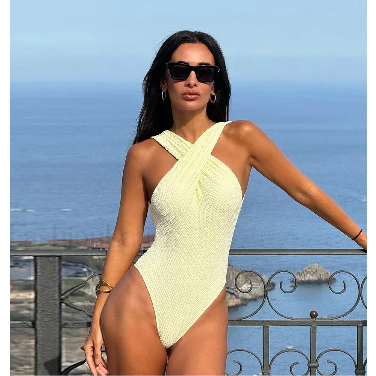 Crisscross Vintage Retro One Piece