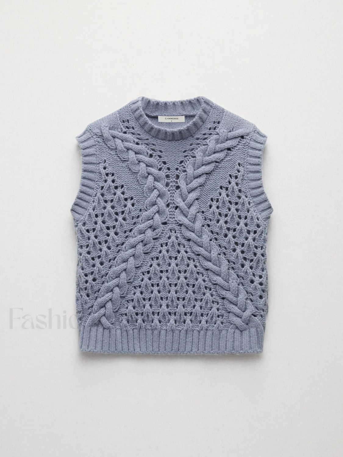 Crochet Cable Graceful Knit Sweater Vest