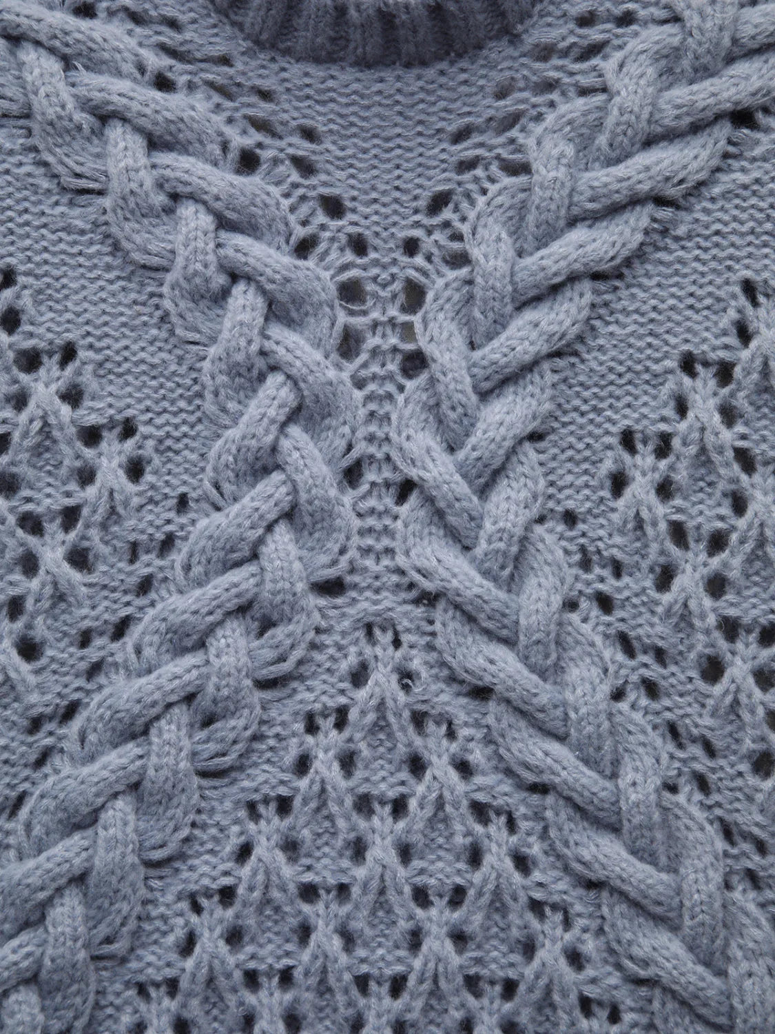 Crochet Cable Graceful Knit Sweater Vest