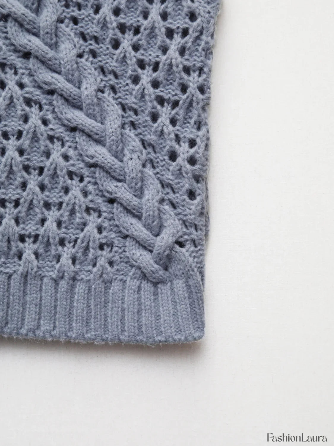 Crochet Cable Graceful Knit Sweater Vest