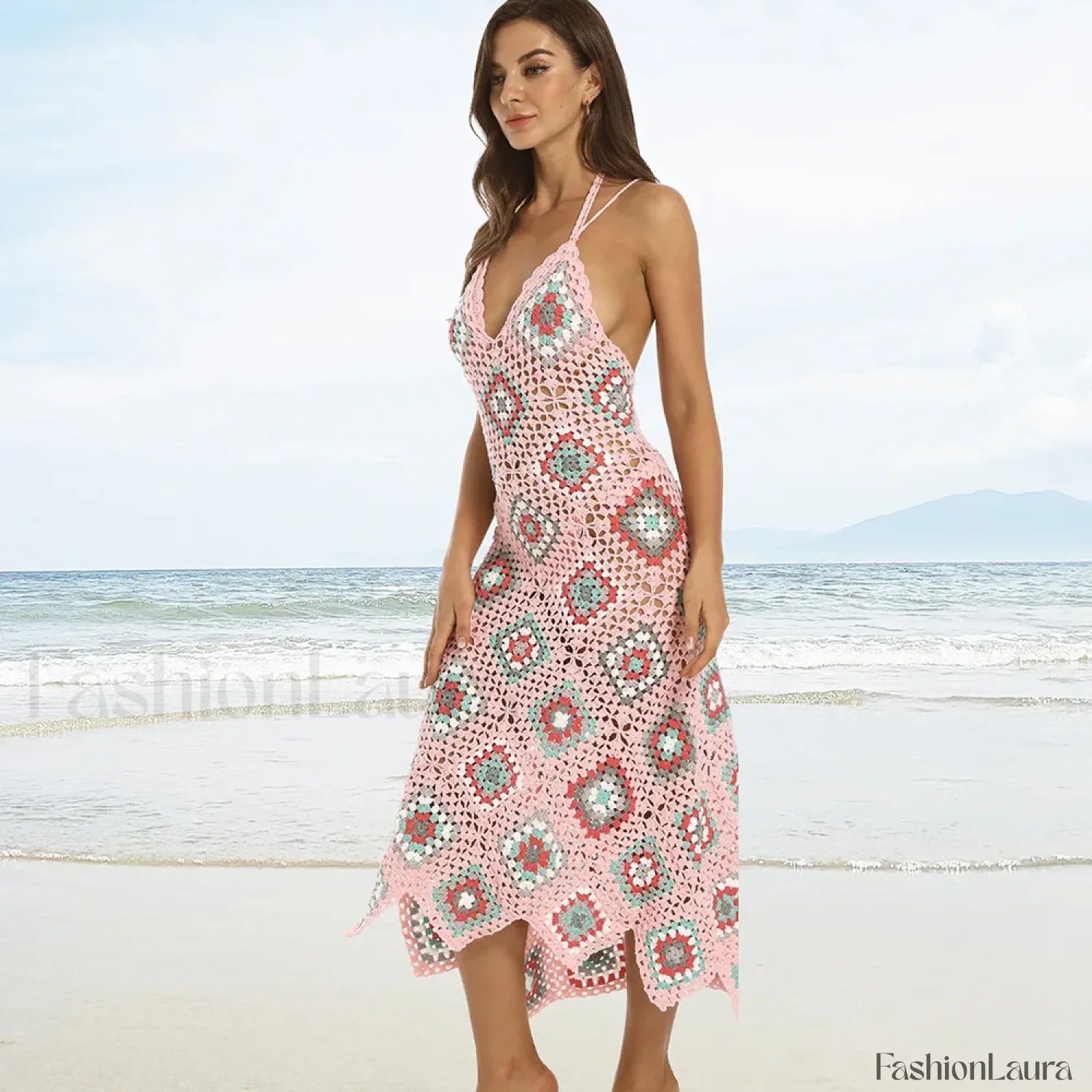 Crochet Ethnic Knit Boho Dress