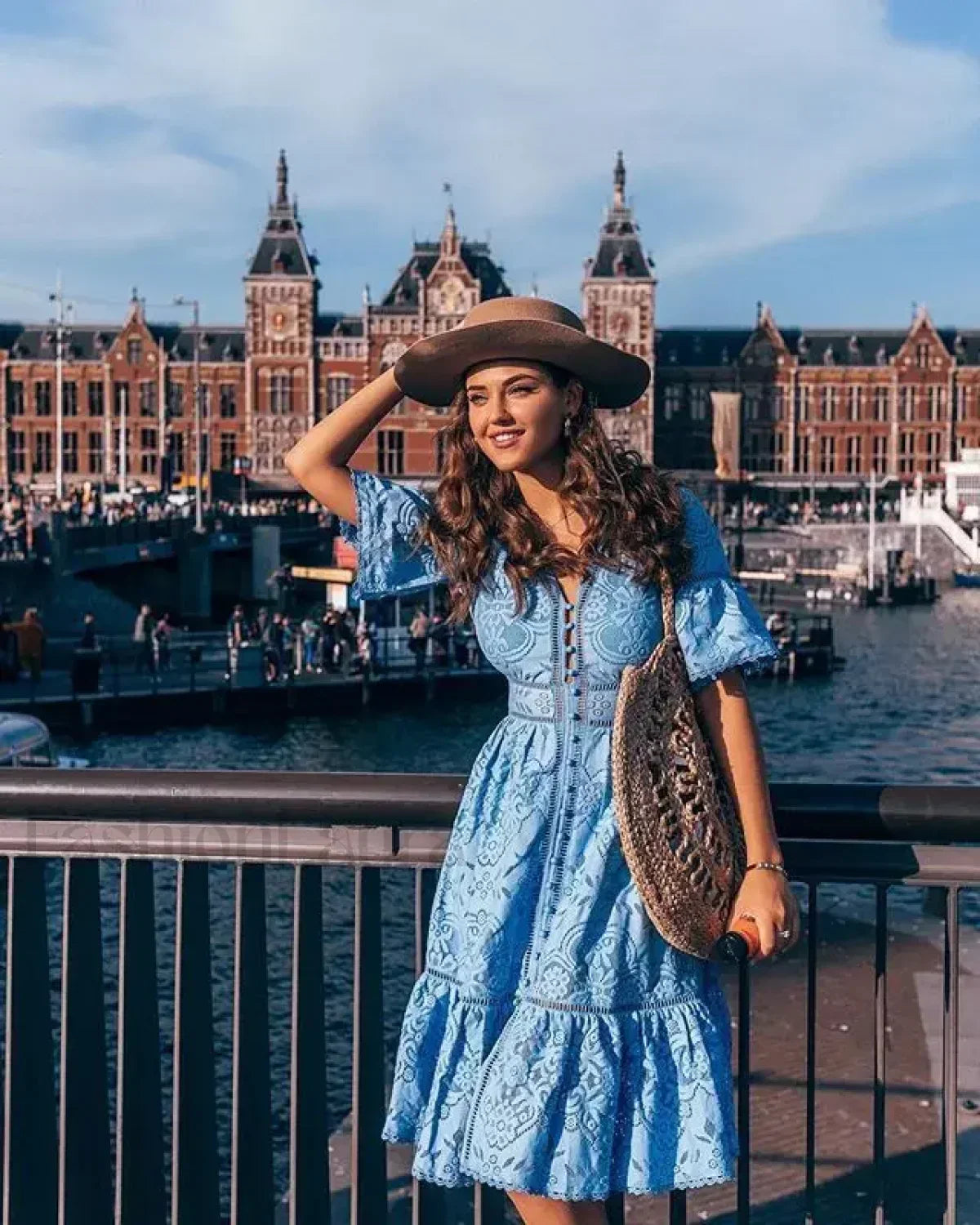 Crochet Knitted Set Boho Dress