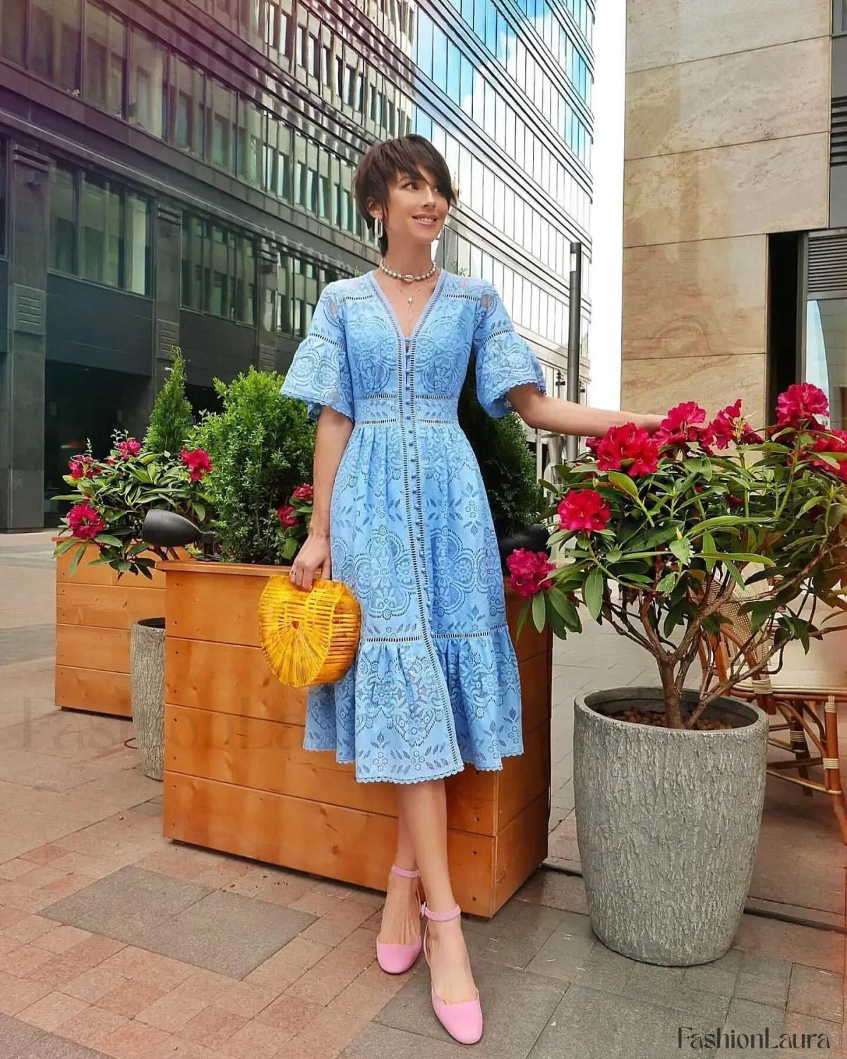 Crochet Knitted Set Boho Dress