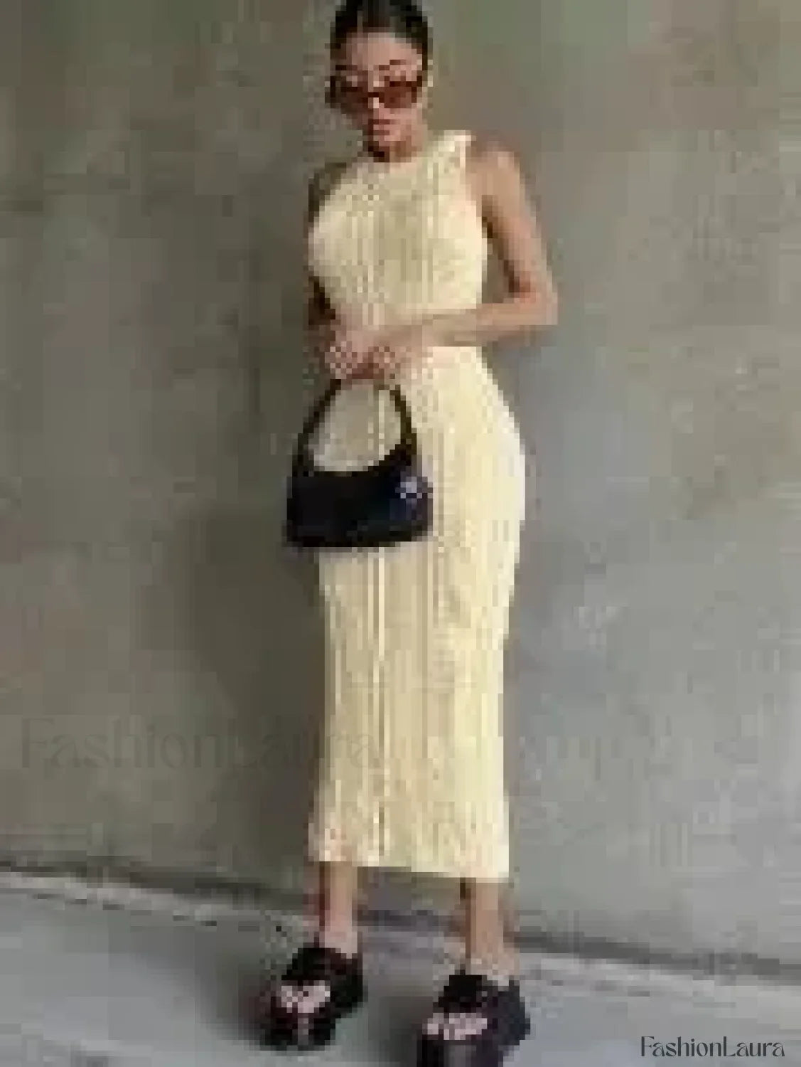 Crochet Sweater Midi Dress