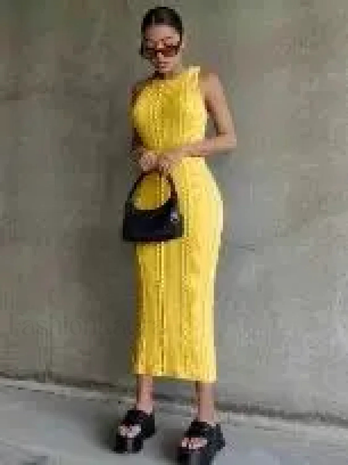 Crochet Sweater Midi Dress