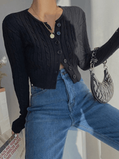 Cropped Black Graceful Biker Jacket