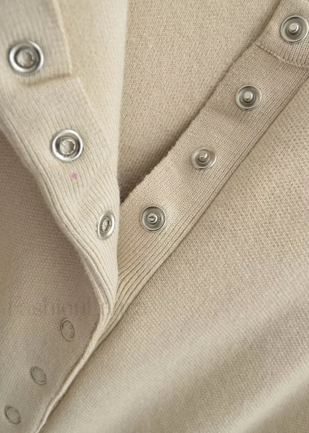 Cropped Button-Up Knit Sweater