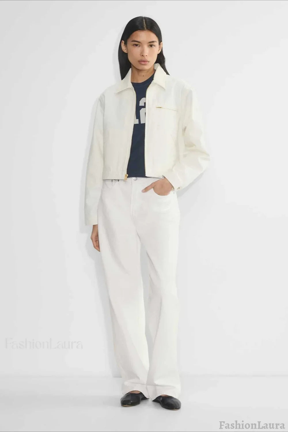 Cropped Utility Workwear Jacket S / Ivory