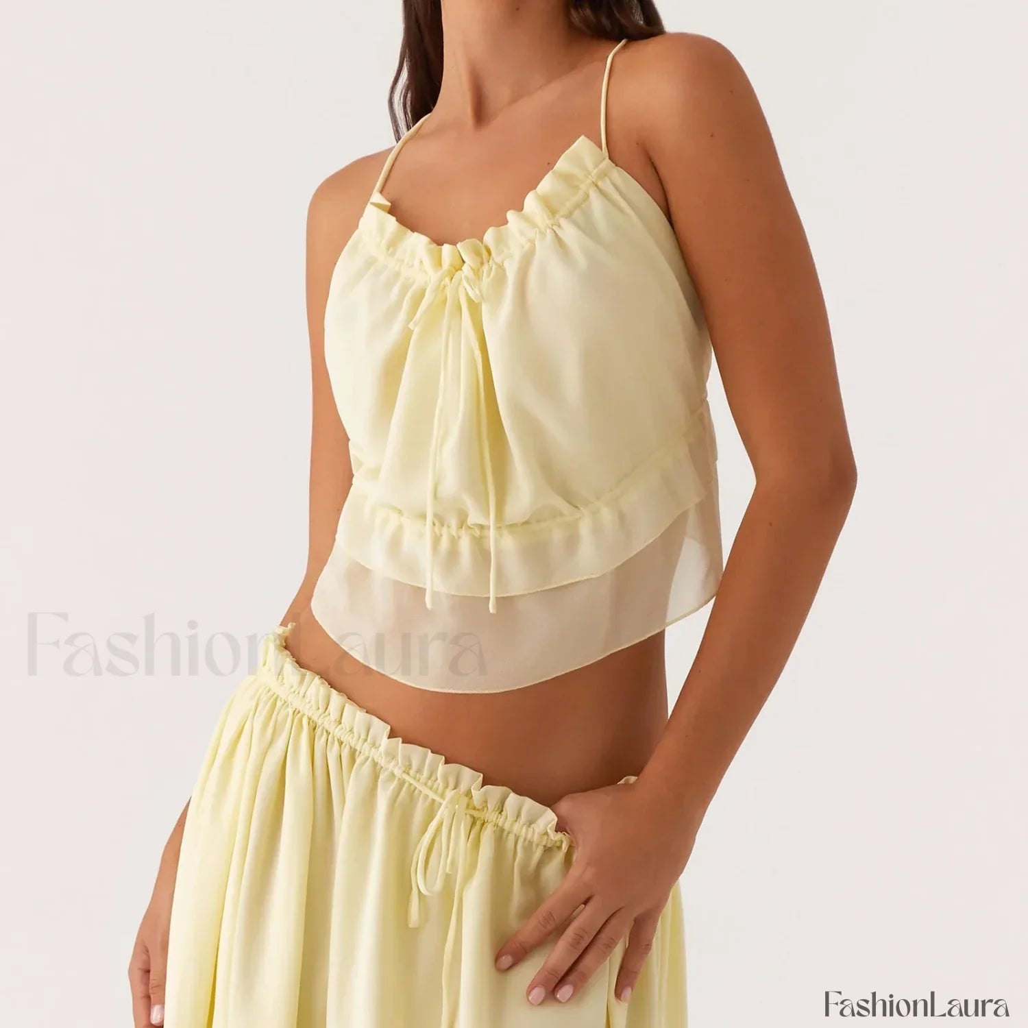 Cross-Strap Backless Crop Top